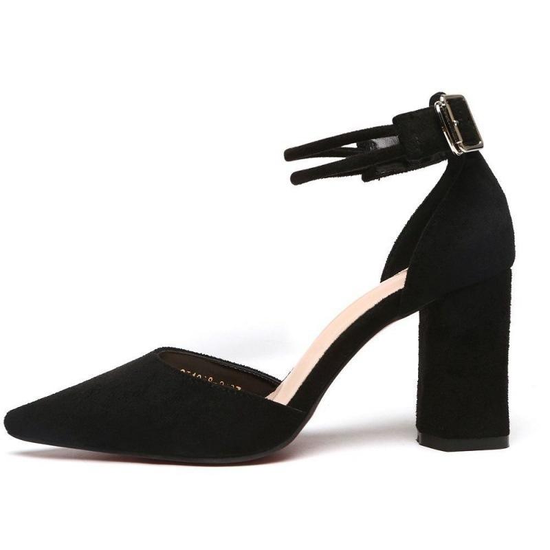 Womens Block Heels | Faith Black Strappy Block Heel Block Heels Black