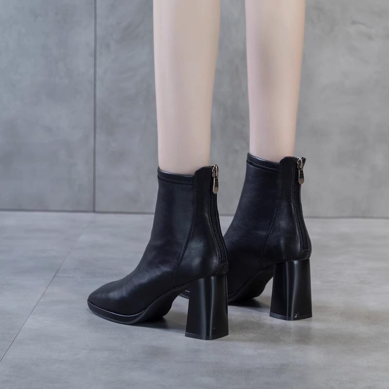 Womens Boots | Coanad Ankle Boot – Block Heel Boots Black