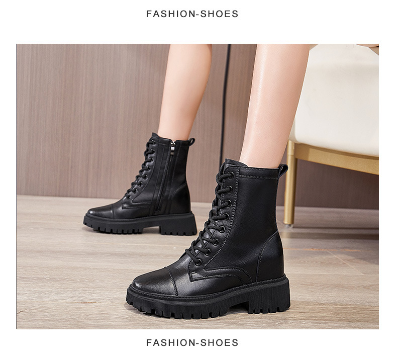 Womens Boots | Goer Combat Ankle Boot – Black Boots Black