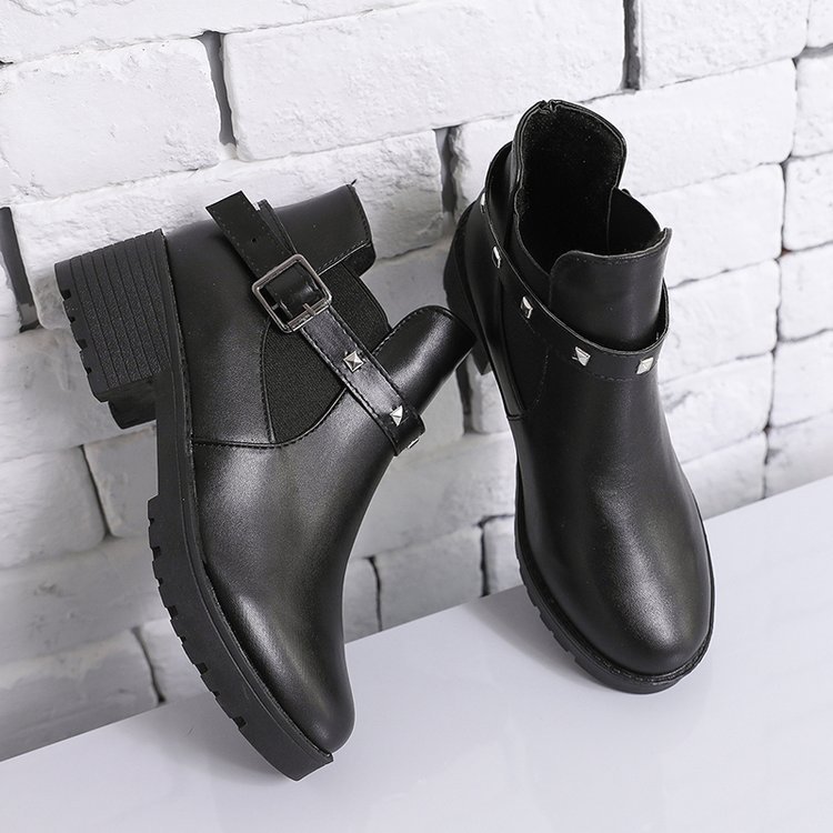 Womens Boots | Qimas Chelsea Boot – Lug Sole Boots Black Synthetic Smooth