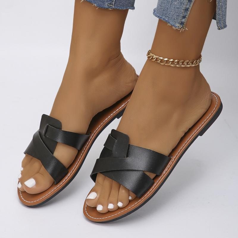 Womens Flat Sandals | Darine Slide Sandal Flat Sandals Flat Sandals