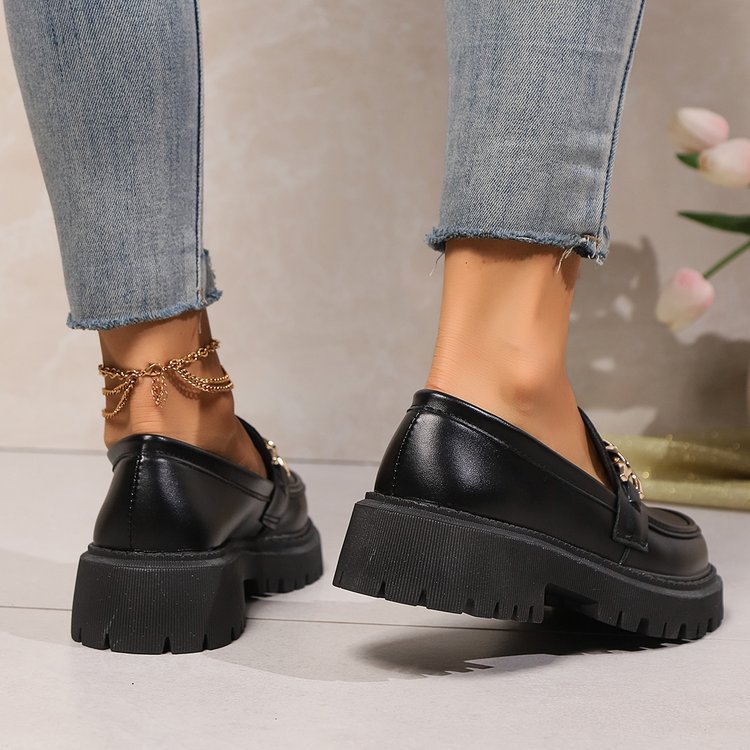 Womens Loafers & Oxfords | Tobey Chunky Loafer – Lug Sole Loafers & Oxfords Black Synthetic Smooth