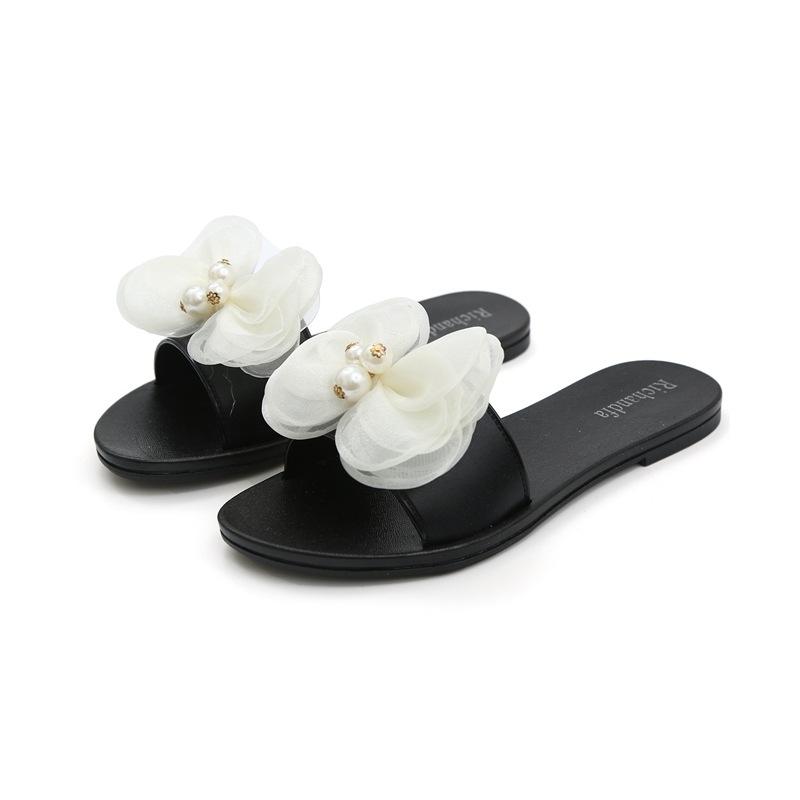 Womens Sandals | Jellyicious Slide Sandal & Tote Bag Flat Sandals Black Synthetic Jelly