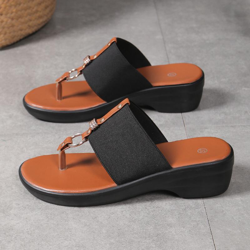 Womens Sandals | Maesllan Wedge Sandal – Wedge Heel Sandals Black/Black