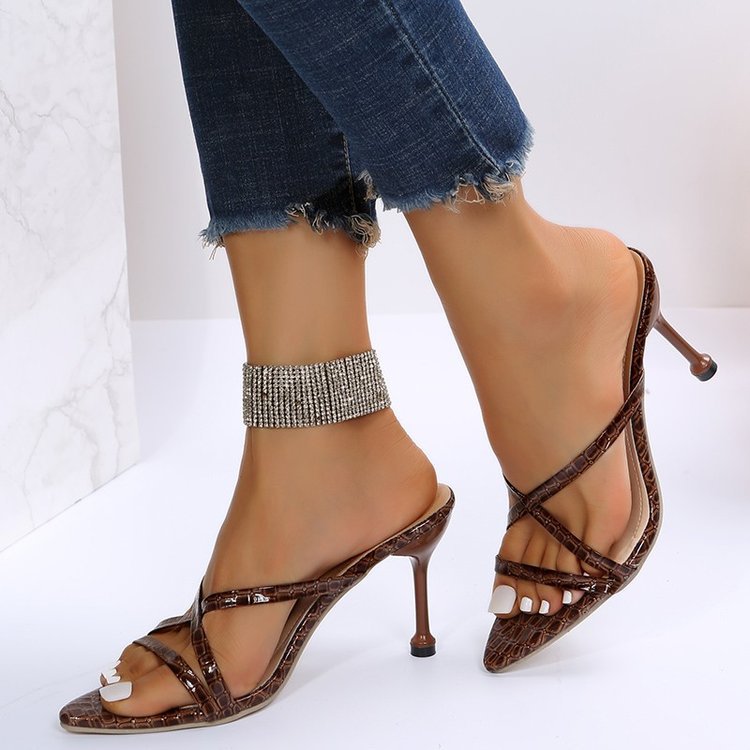 Womens Sandals | Phaedra Strappy Heeled Sandal Sandals Dark Brown