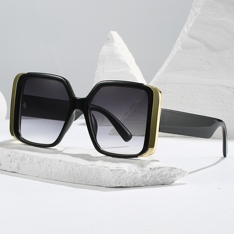 Womens Sunglasses | Aghmati Square Sunglasses Accessories Black/Gold Multi